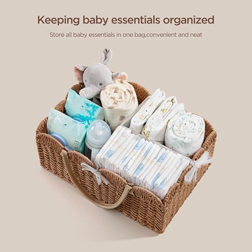 HBlife Large Baby Diaper Caddy with Removable Divider