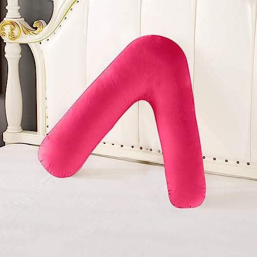 Orthopedic V Pillow with Removable Cover for Pregnancy and Back Support