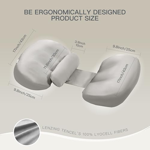 COZYREST Pregnancy Pillow with Cooling TENCEL and Adjustable Shape