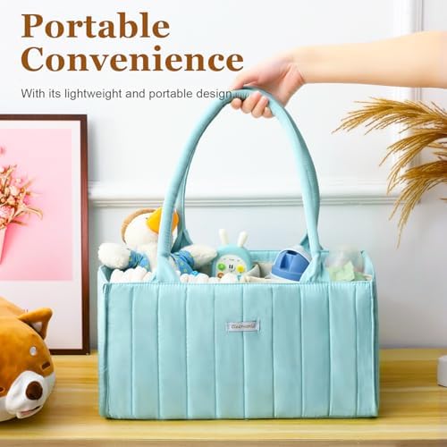 Clearworld Diaper Caddy Organizer Pale Green 1