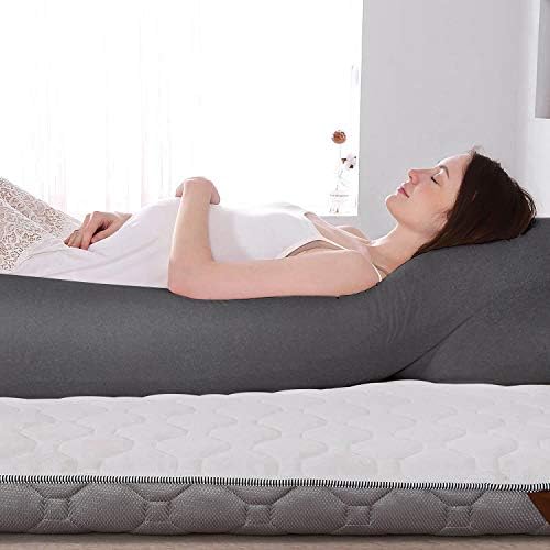 COSMOPLUS U-Shaped Full Body Pillow Case Heather Grey 1