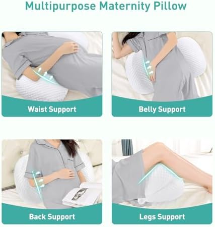 DONAMA Pregnancy Pillow Cooling with Adjustable Support 1