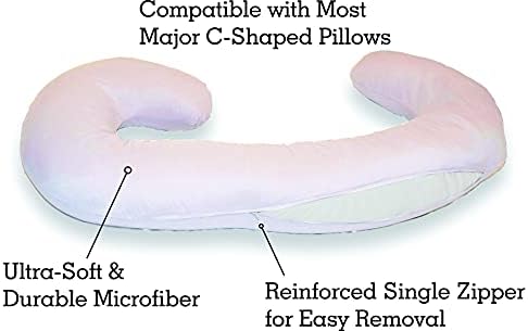 New Microfiber Zippered Maternity Pillow Cover White