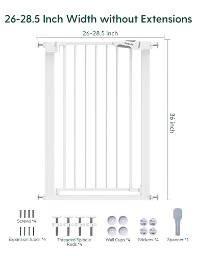 BABELIO 36 Tall Narrow Baby Gate with Auto-Close
