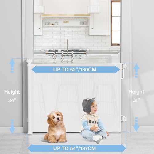 PRObebi Retractable Baby Pet Gate - 54 Wide 34 Tall