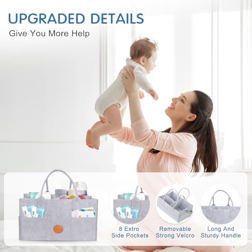 AIXIANG Portable Diaper Caddy Organizer for Newborns