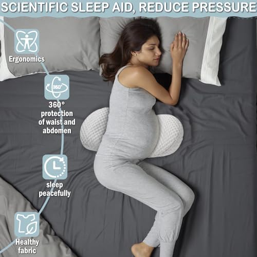 Bolloco Pregnancy Pillow with Adjustable Support and Detachable Cover