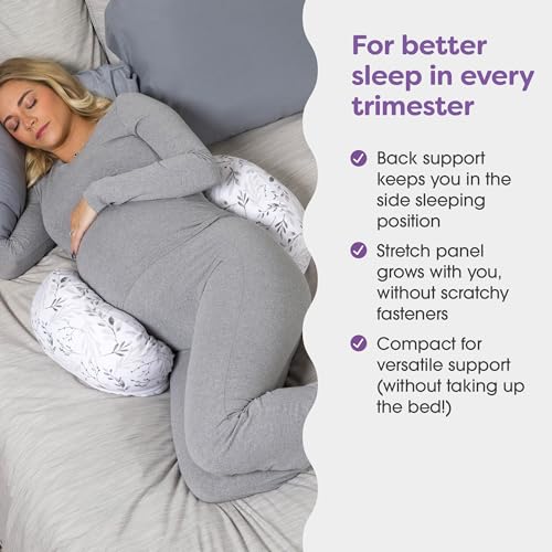 Boppy Side Sleeper Pregnancy Pillow Gray Falling Leaves 1