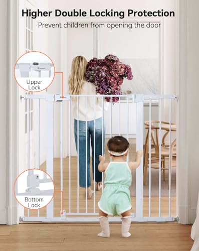 COMOMY 36 Tall Sturdy Baby Gate with Auto Close