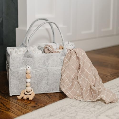 Putska Baby Diaper Caddy Organizer - Grey Extra Large
