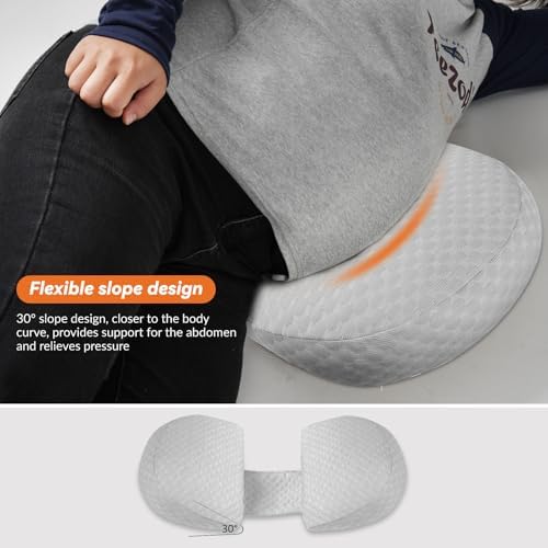 YLMXBZZ Pregnancy Pillow with 30 Slope and Double Sided Support