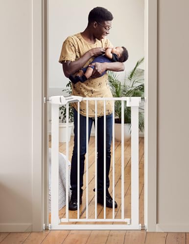 BABELIO 36 Tall Narrow Baby Gate with Auto-Close