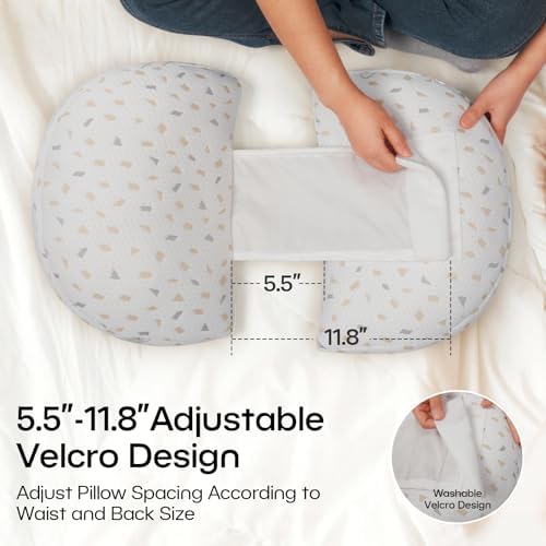 SNOOZYNEST Maternity Pillow - Adjustable Washable Support