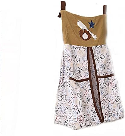 CribMATE Embroidery Diaper Stacker Brown Sports