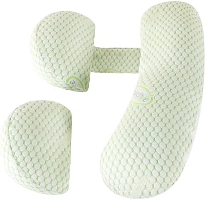 WQU Pregnancy Pillow with Adjustable Air Mesh Cover