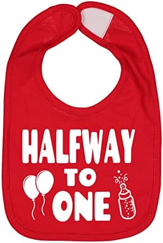 Aidens Corner Cute Baby Half Birthday Bibs Set - One Year