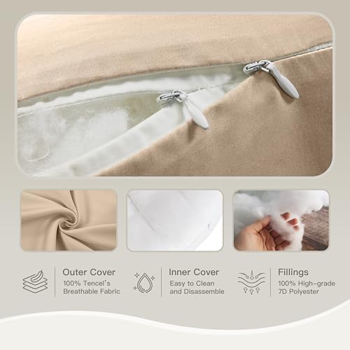COZYREST Pregnancy Pillow with Cooling TENCEL Cover
