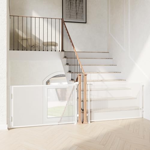 Cumbor 2 Pack Retractable Baby Gates White