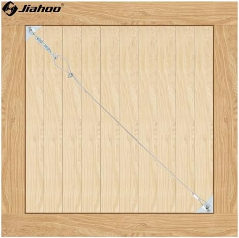 Sturdy Anti Sag Gate Kit for Wooden Fence - Silver