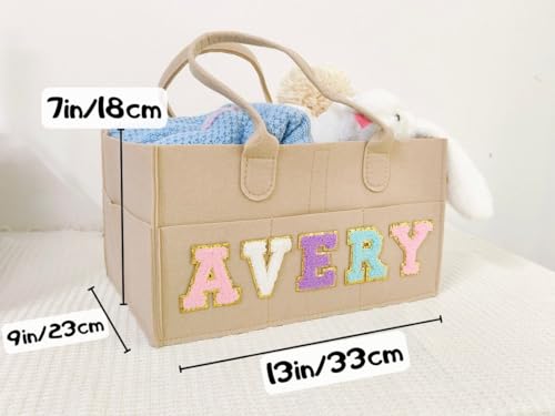 Personalized Baby Diaper Caddy with Name Letters