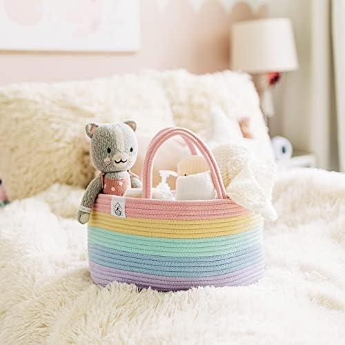 OrganiHaus Rainbow Diaper Caddy Basket Organizer 1