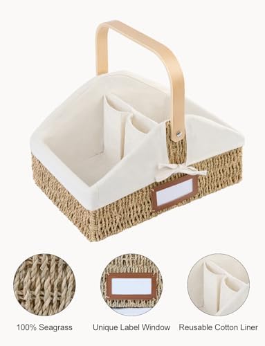 StorageWorks Wicker Diaper Caddy Organizer