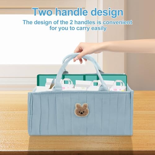 2PCS Baby Diaper Caddy Organizer with Handle