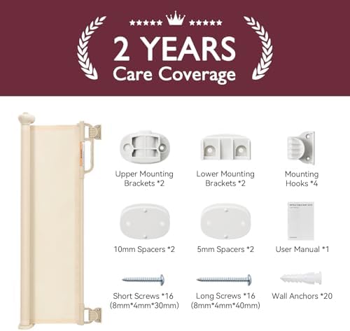 Retractable Baby Gate with Double Locking Mechanism 1