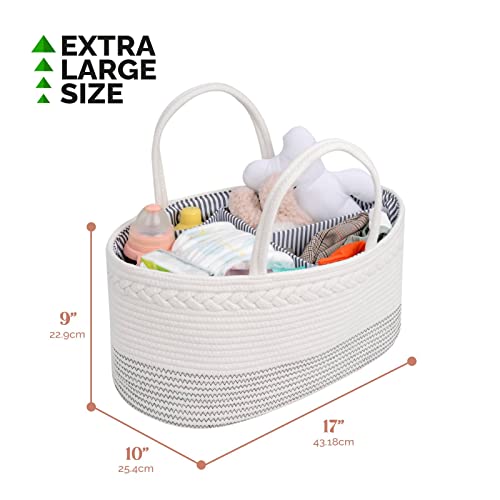 Luxury Little Extra Large Diaper Caddy Organizer