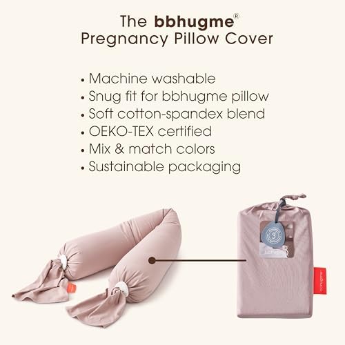 bbhugme Pregnancy Pillow Cover - Dusty Pink