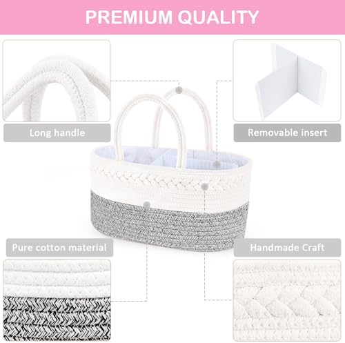 ABenkle Diaper Caddy Organizer with Removable Dividers