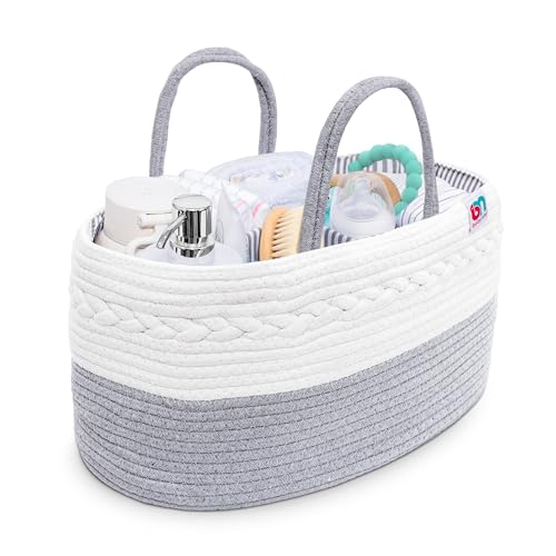 Babynma Rope Diaper Caddy - Gray Extra Large