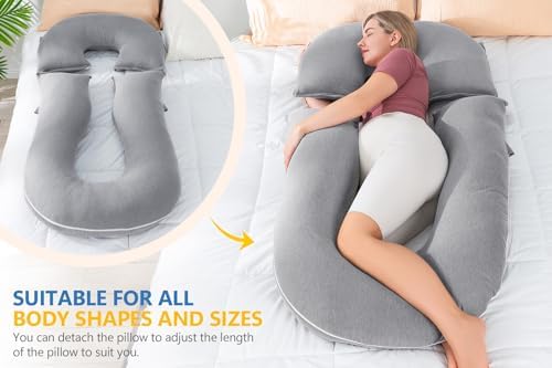INSEN Pregnancy Pillow with Detachable Design