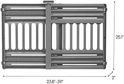 IRIS USA Dog Gate 24-39 Expandable Gray
