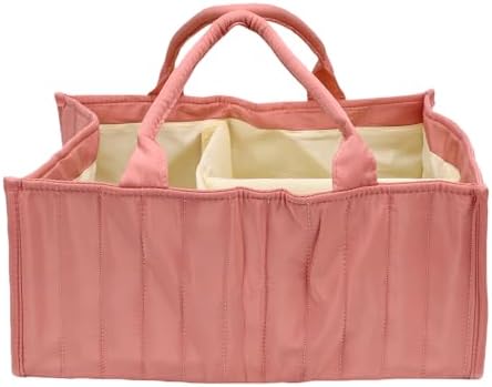 Oreilet Baby Diaper Caddy Organizer Pink