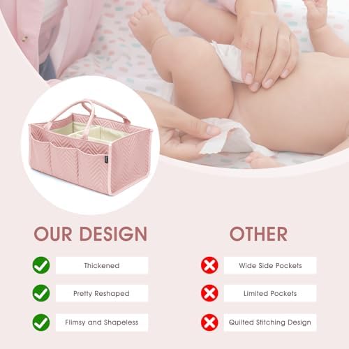 Skycase Large Diaper Caddy Organizer Pink
