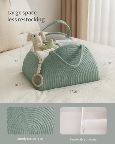 Blissful Diary Baby Diaper Caddy Organizer Basket