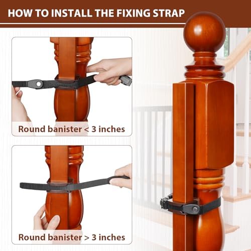 Salcod 1 Pcs No Hole Banister Gate Mounting Kit