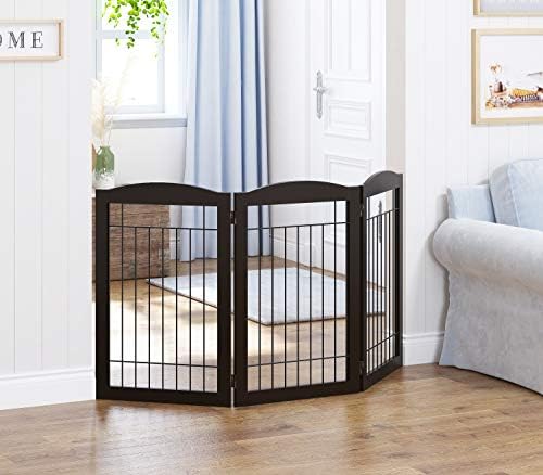Spirich 30 Tall Freestanding Pet Gate with 3 Panels