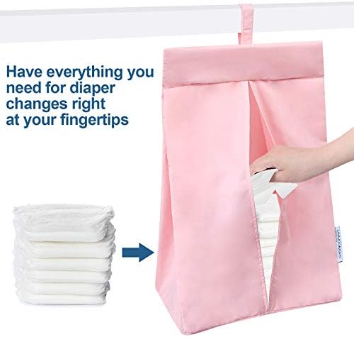 SPRINGSPIRIT Diaper Stacker Organizer Grey Pink