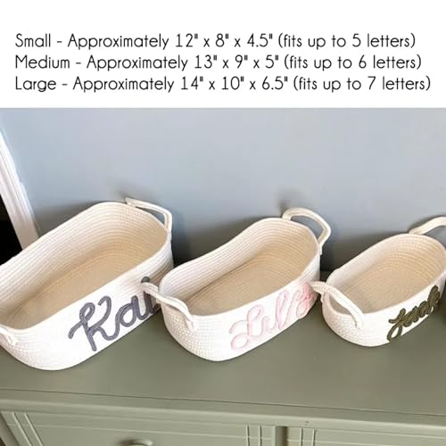 Personalized Baby Name Basket Style B