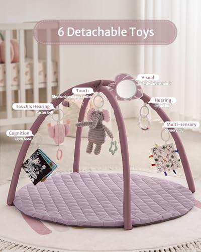 Blissful Diary Baby Play Gym Mat and Diaper Caddy Bundle