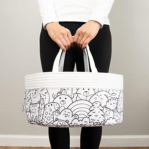 Treeologie Baby Rope Canvas Diaper Caddy Organizer