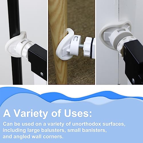 2 Pack Universal Baby Gate Banister Adapter No Drilling White