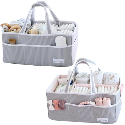 Lily Miles Diaper Caddy - 2 Organizers for Baby Essentials