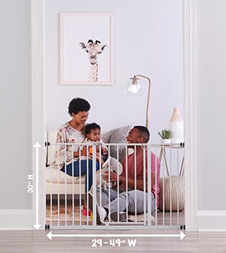 Regalo 47-Inch Super Wide Walk Thru Baby Gate with Safety Features