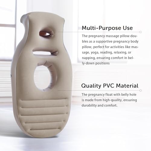 Tristcily Inflatable Pregnancy Pillow with Triple Hole