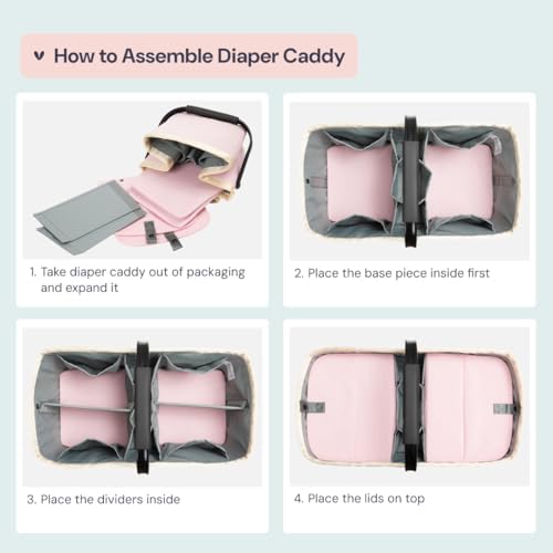 BabbleRoo Diaper Caddy - 23L Blue Organizing Basket