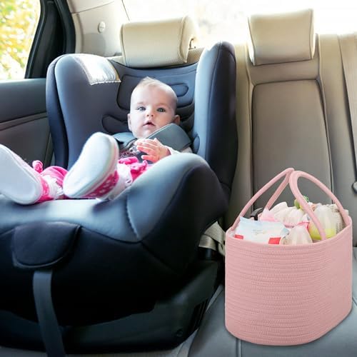 COMSE Large Diaper Caddy Organizer with Removable Dividers and Gift Bag