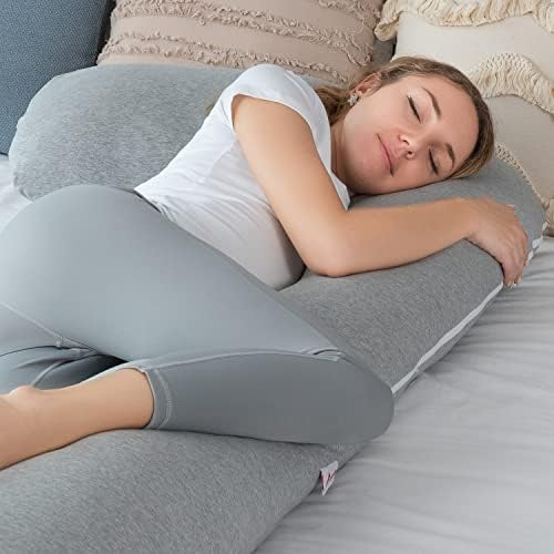 AngQi Body Pregnancy Pillow with Gray Jersey Cover 1